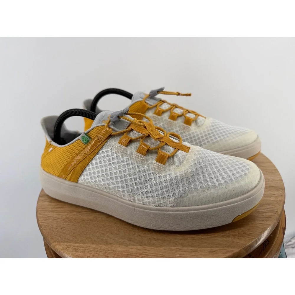 Stio Colter Low Women's Mustard Yellow White Mesh Bungee Sneakers Size‎ 8.5